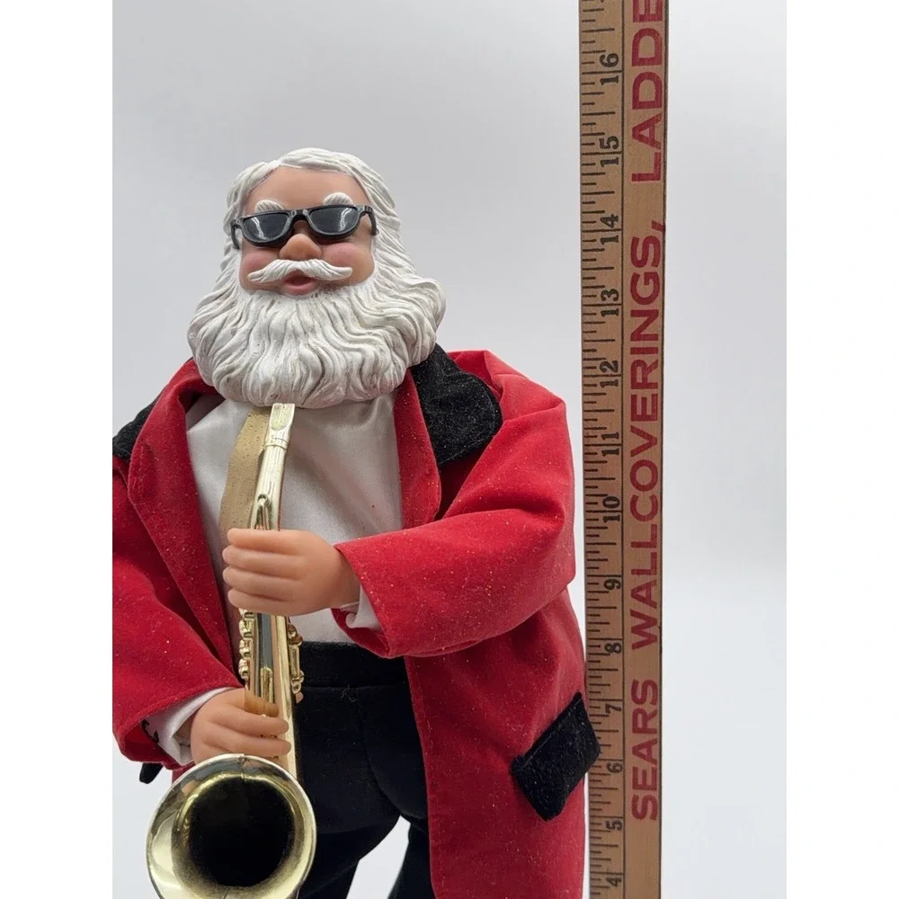 Gemmy Style Jazz Sax Playing Santa Claus Musical Animated Christmas WORKS Video